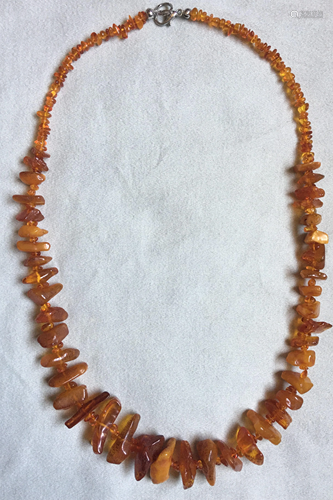 An Natural Amber necklace, L, 20.5?,