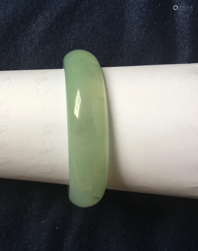 A Double-color Jade Bracelet, ID: 2 1/2