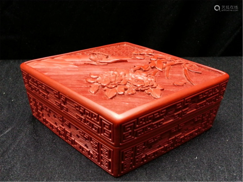 Chinese Cinnabar Lacquered box