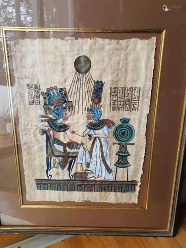 Egyptian rice paper painting