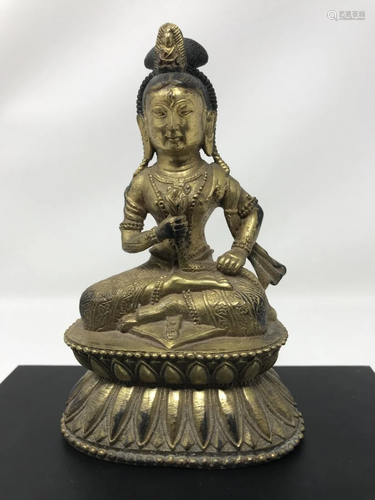 Old Tibetan Gilt Tara Goddess