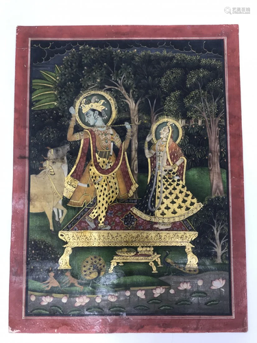 Indian Kishangarh School Painting of Radha …