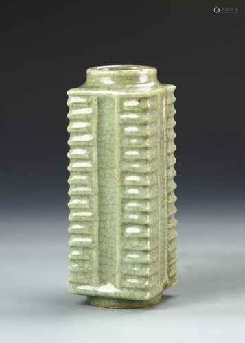 Chinese Celadon Cong Vase