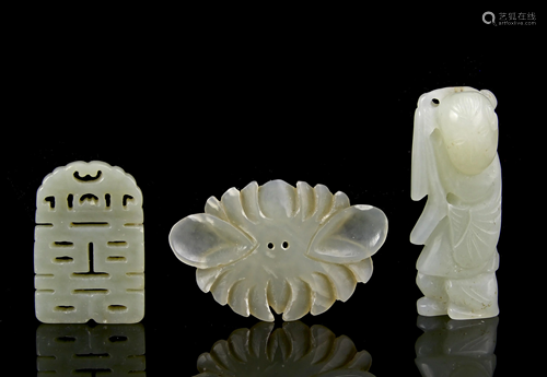 Three Chinese Jade Pendants