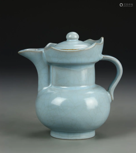 Chinese Ru Ware Temple Ewer