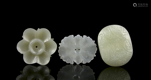 Three Chinese Jade Pendants