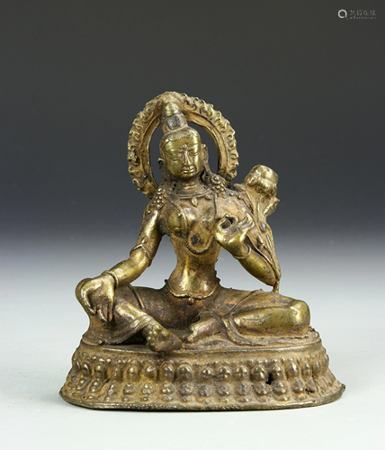 Chinese Bronze Tara Statue