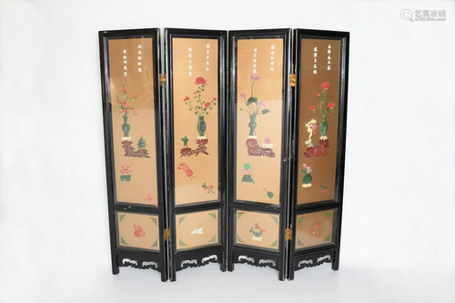 [Chinese] A Framed Four-Panel Folding Screen …