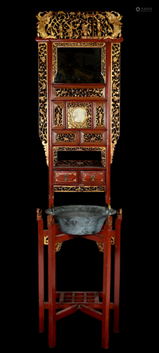 [Chinese] A Republic Era Chaozhou Gilt Wood …