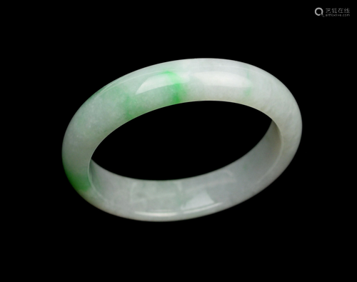 A Natural Jadeite Bangle with Certificate