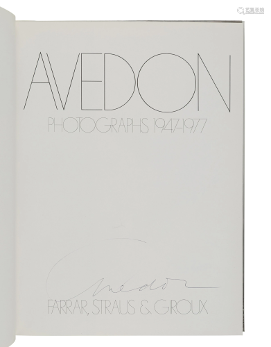 AVEDON, Richard (1923-2004). Avedon. Pho…