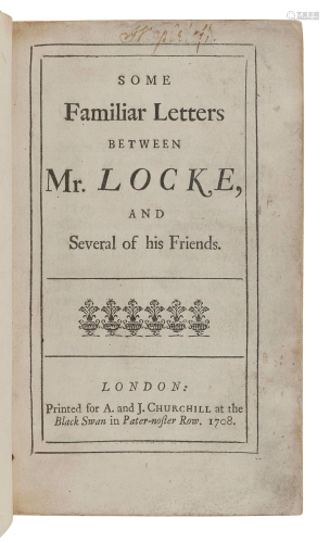 LOCKE, John (1632-1704). Some Familiar Lette…