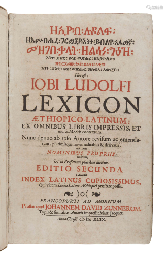 LUDOLF, Hiob (1624-1704). Lexicon