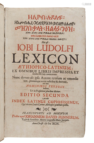 LUDOLF, Hiob (1624-1704). Lexicon