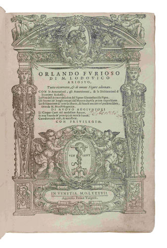 ARIOSTO, Ludovico (1474-1533). Orlando f…