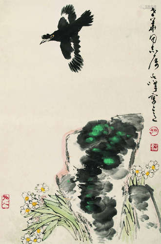 孙其峰（b.1920） 花鸟 立轴 设色纸本