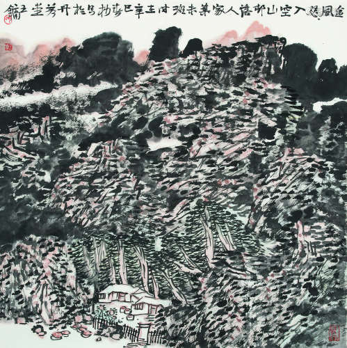王镛（b.1948） 2011年作 金风瑟瑟入空山 镜片 设色纸本