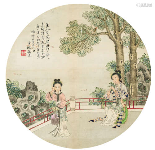 胡锡珪（1839-1883） 人物 镜片 设色绢本
