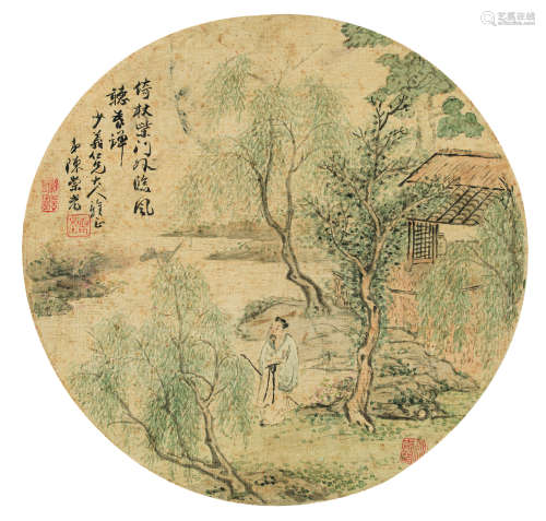 陈崇光（1838-1896） 山水 镜片 设色纸本