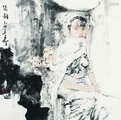 赵建成（b.1949） 2005年作 傣韵 镜片 设色纸本