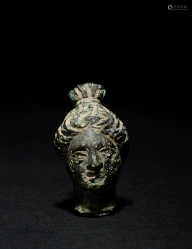 A Roman Bronze Head of a Goddess or N…