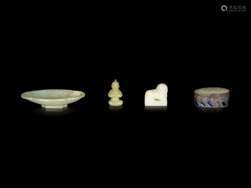 Four Chinese Hardstone Articles