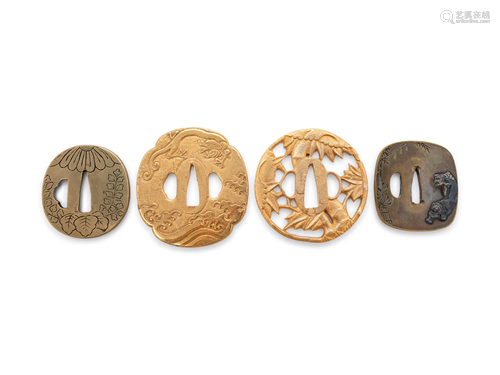 Four Japanese Metal Tsuba