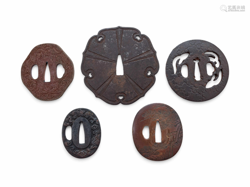 Five Japanese Tsuba