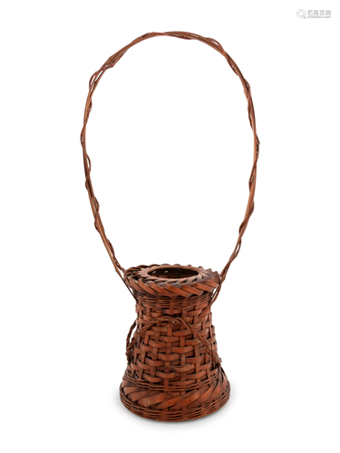 A Japanese Bamboo Flower Arranging Basket