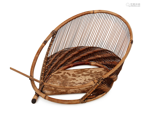 A Japanese Bamboo Flower Arranging Basket