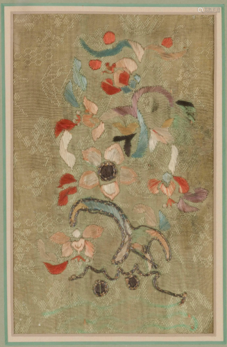 17 Chinese Embroidered Silk Panels