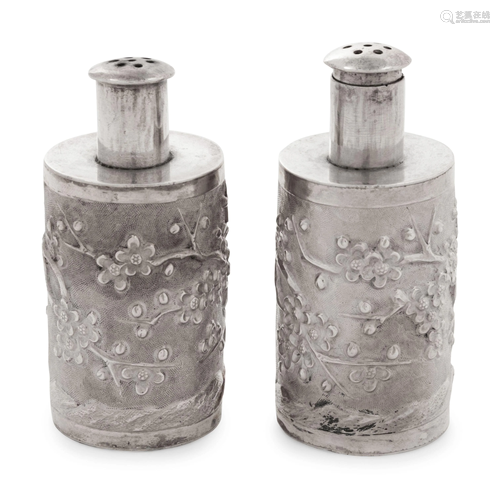 A Set of Chinese Export Silver Salt and Pep…