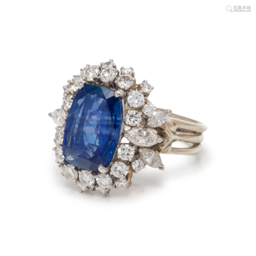 SAPPHIRE AND DIAMOND RING