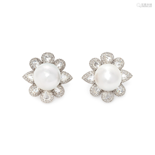 CULTURED SOUTH SEA PEARL AND DIAMON…