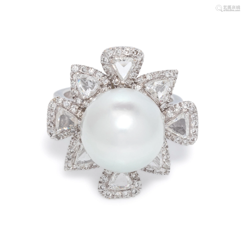 CULTURED SOUTH SEA PEARL AND DIAMON…