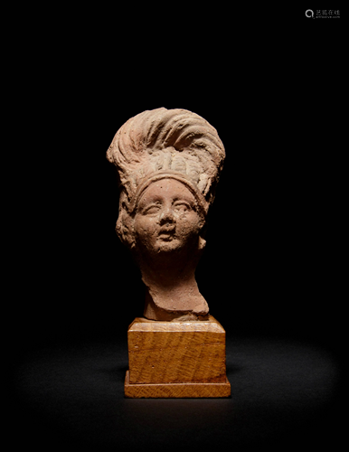 A Romano-Egyptian Terra Cotta Bust Height 3 …