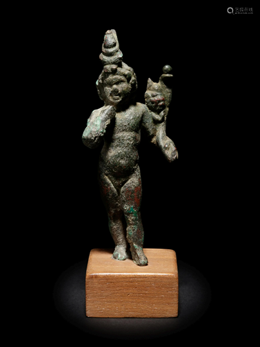 A Romano-Egyptian Bronze Harpokrates Height…