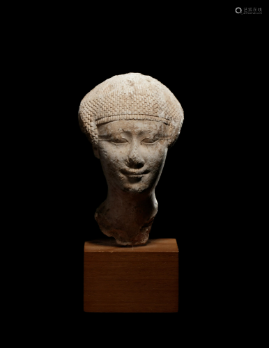 An Egyptian Limestone Head of a Nobl…