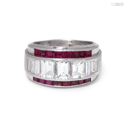 DIAMOND AND RUBY RING