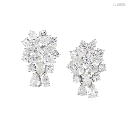 DIAMOND CLUSTER EARCLIPS