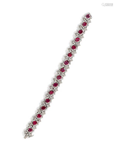 RUBY AND DIAMOND BRACELET