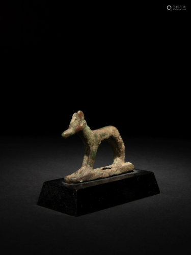 An Egyptian Bronze Wepwawet Height 2 3/8 …