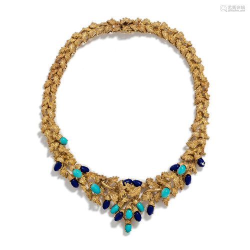 YELLOW GOLD, LAPIS LAZULI AND TURQU…