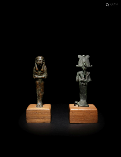 An Egyptian Bronze Ushabti and an Egyptian …