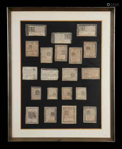 A Collection of Framed American Colonial…