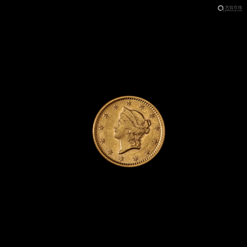 An 1852 Liberty Head: Type 1 $1 Gold Coin
