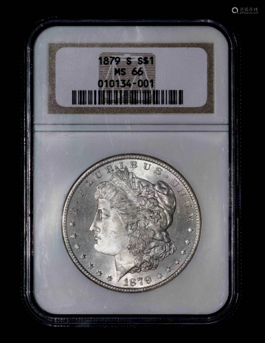 An 1879-S Morgan $1 Coin (NGC MS66)