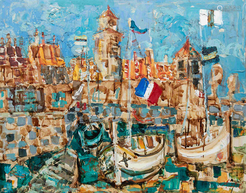 Paul Aizpiri (French, 1919-2016) St. Tropez