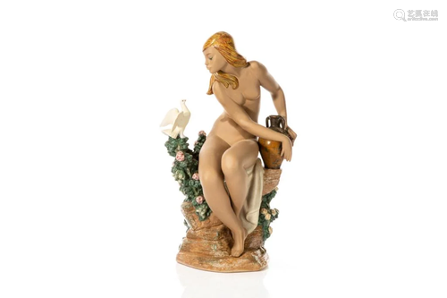 LARGE LLADRO PORCELAIN FIGURE OF A …