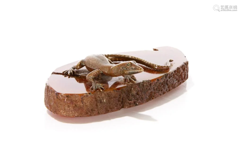 BRONZE LIZARD DESK ACCESSORY